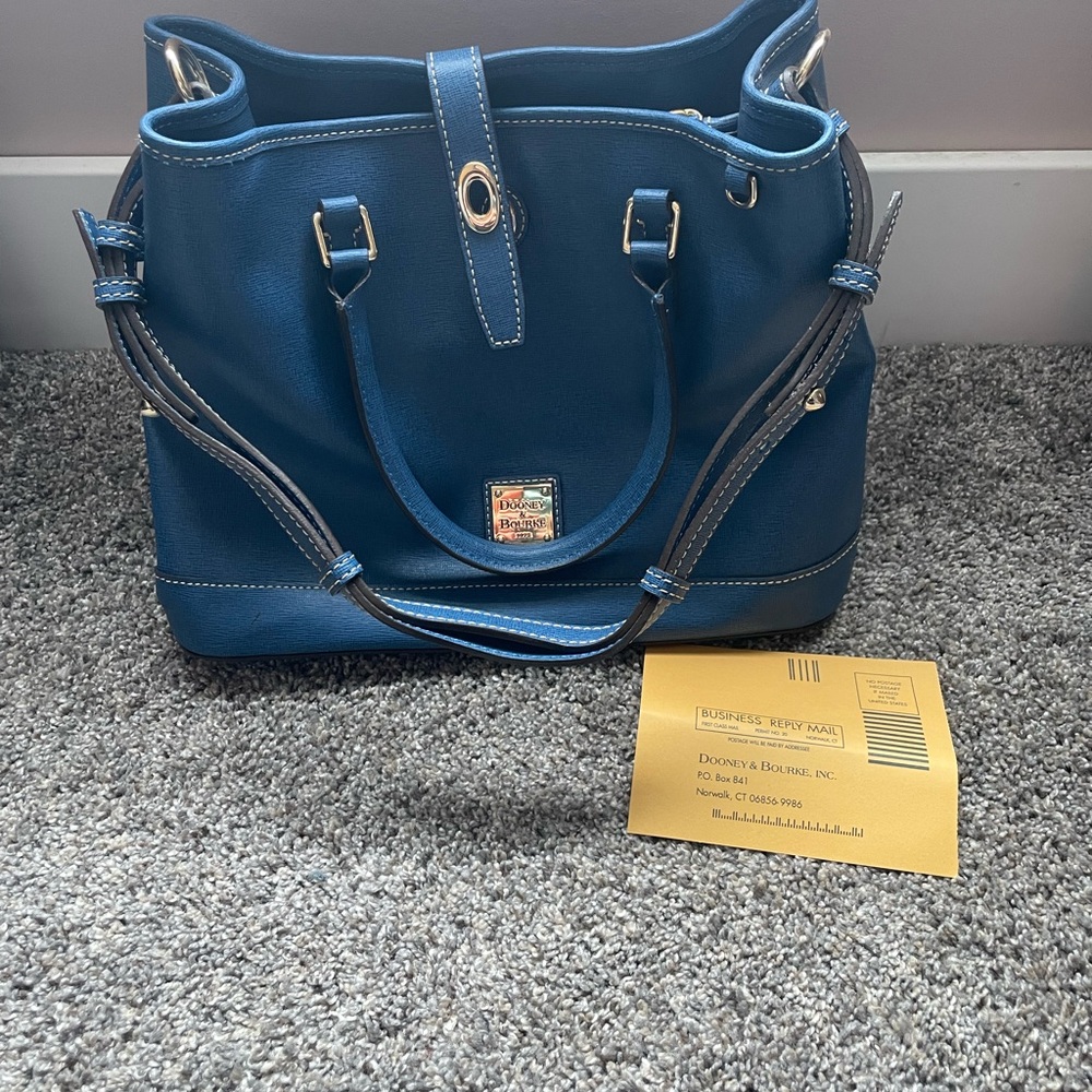 Dooney & Bourke Blue Perry Satchel NWT